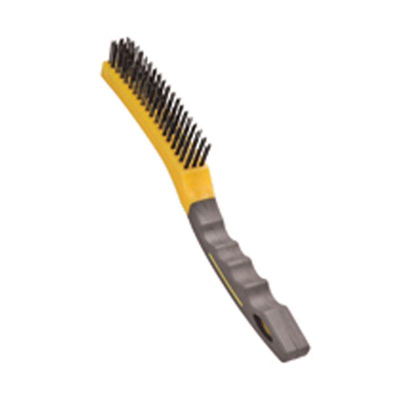 Cepillo de alambre de acero con manija de plástico